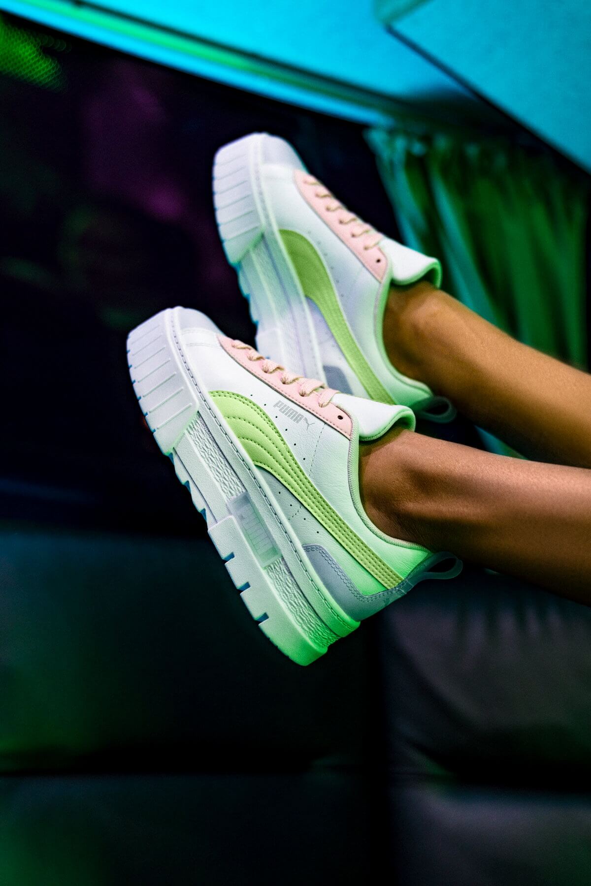 Puma Mayze Lth Pop White / Arctic Ice